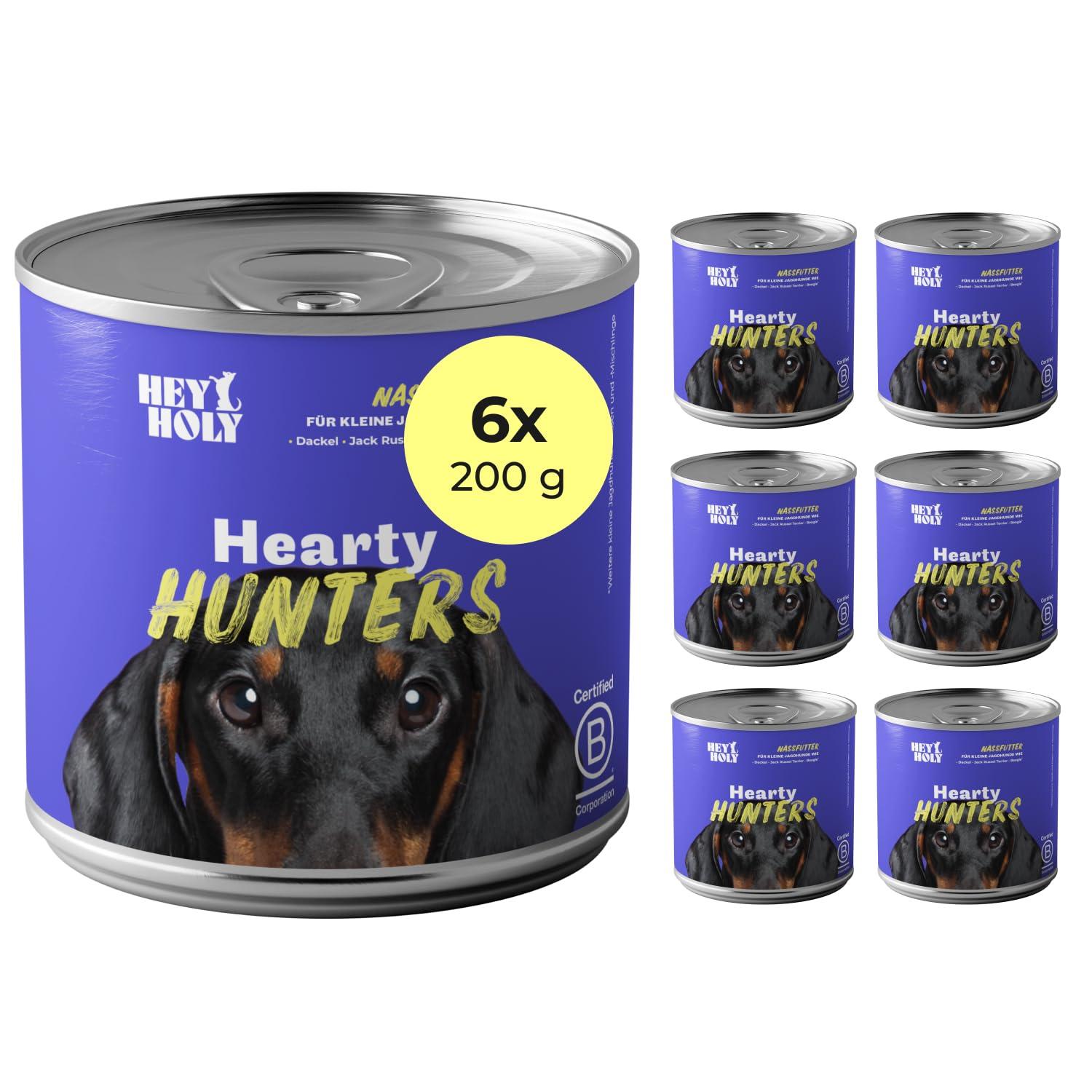 HEY HOLY – Premium Jagdhunde Rind · 6×200 g · für kleine Rassen
