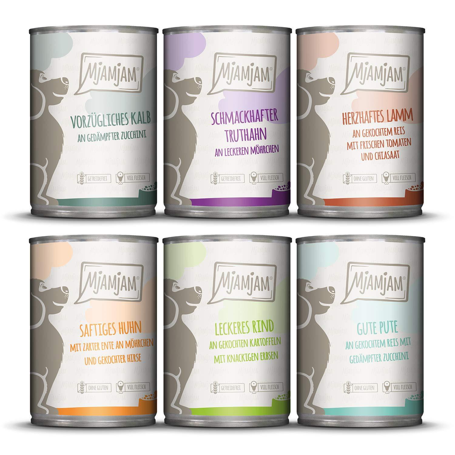 MjAMjAM – Nassfutter Mixpaket II · 6×400 g · Monoprotein pro Dose