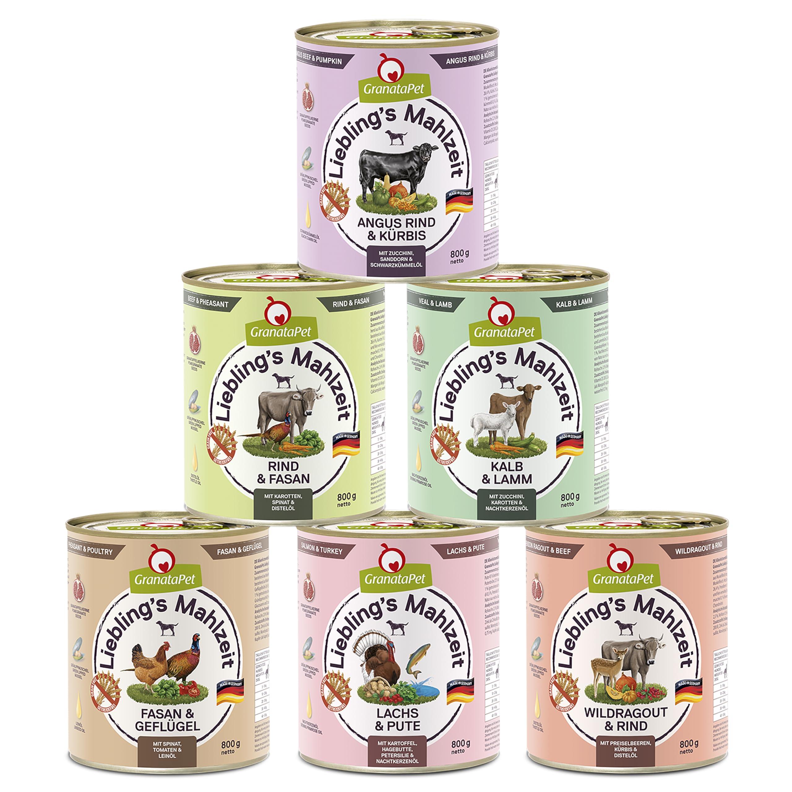 GranataPet – Liebling's Mahlzeit Multipack II · 6×800 g