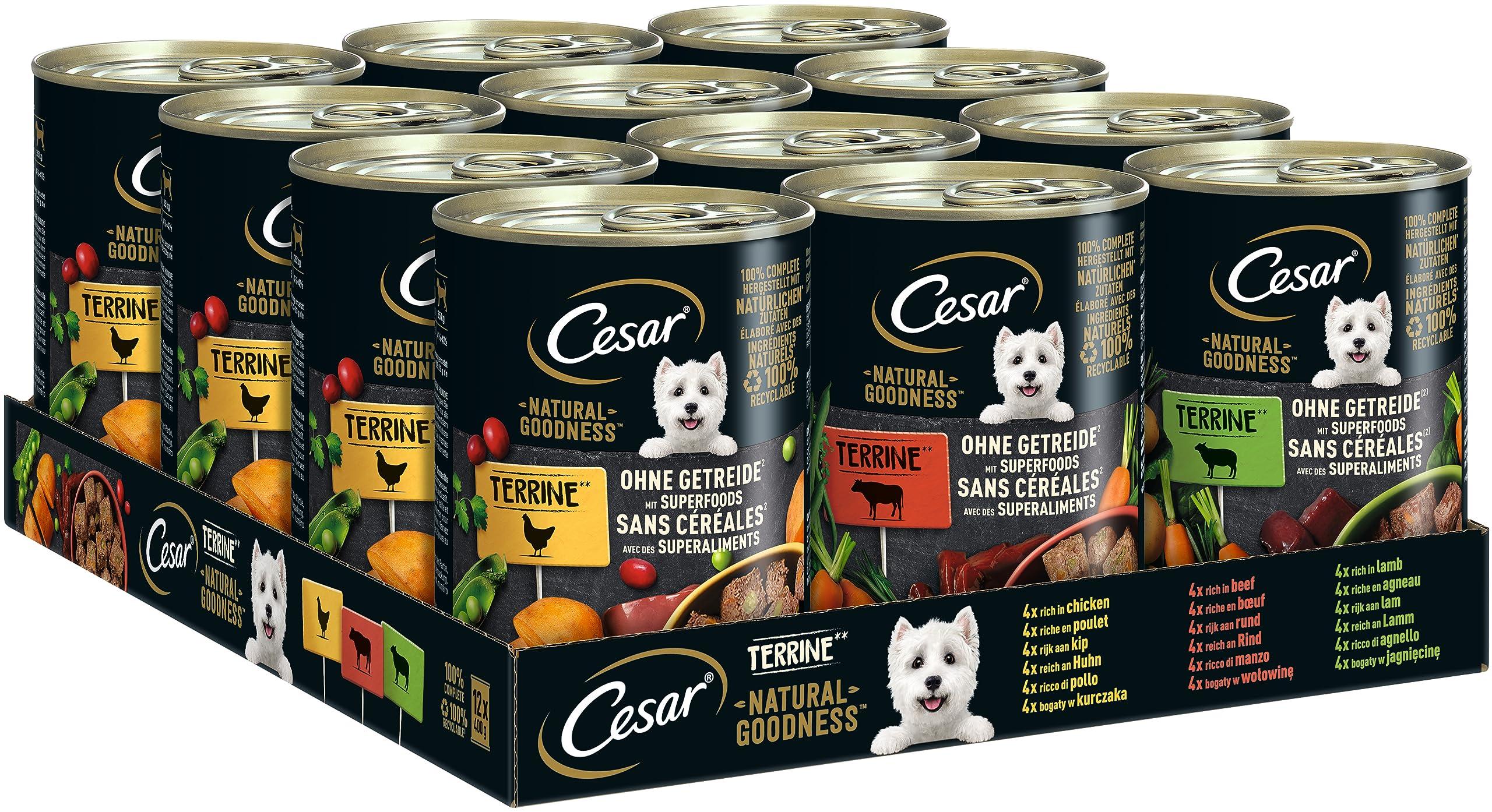 Cesar – Natural Goodness in Loaf · 12×400 g · Huhn & Gemüse